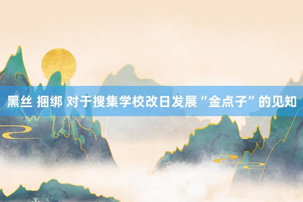 黑丝 捆绑 对于搜集学校改日发展“金点子”的见知