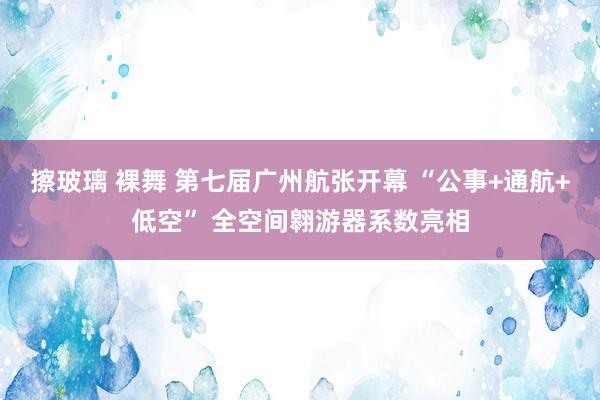 擦玻璃 裸舞 第七届广州航张开幕 “公事+通航+低空” 全空间翱游器系数亮相