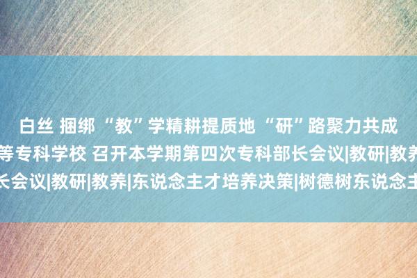白丝 捆绑 “教”学精耕提质地 “研”路聚力共成长 ——西安旅游工作中等专科学校 召开本学期第四次专科部长会议|教研|教养|东说念主才培养决策|树德树东说念主压根任务