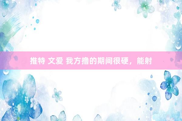 推特 文爱 我方撸的期间很硬,能射